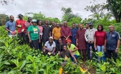 Agricultural training initiative in the fields at Ugbolaja community